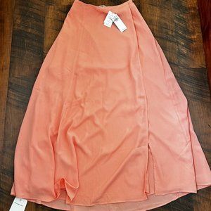 NWT Abercrombie & Fitch Fit to Flatter Maxi Skirt Salmon